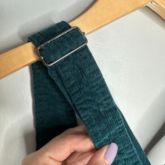 Wild Fable Women's Teal Corduroy Button Front Overall Mini‎ Skirt Dress Size S - Picture 5 of 7